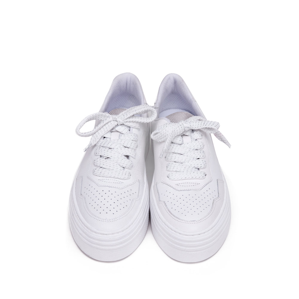 Zapatilla gabriela cuero blanco