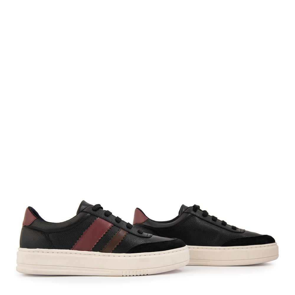 Zapatilla galia cuero negro