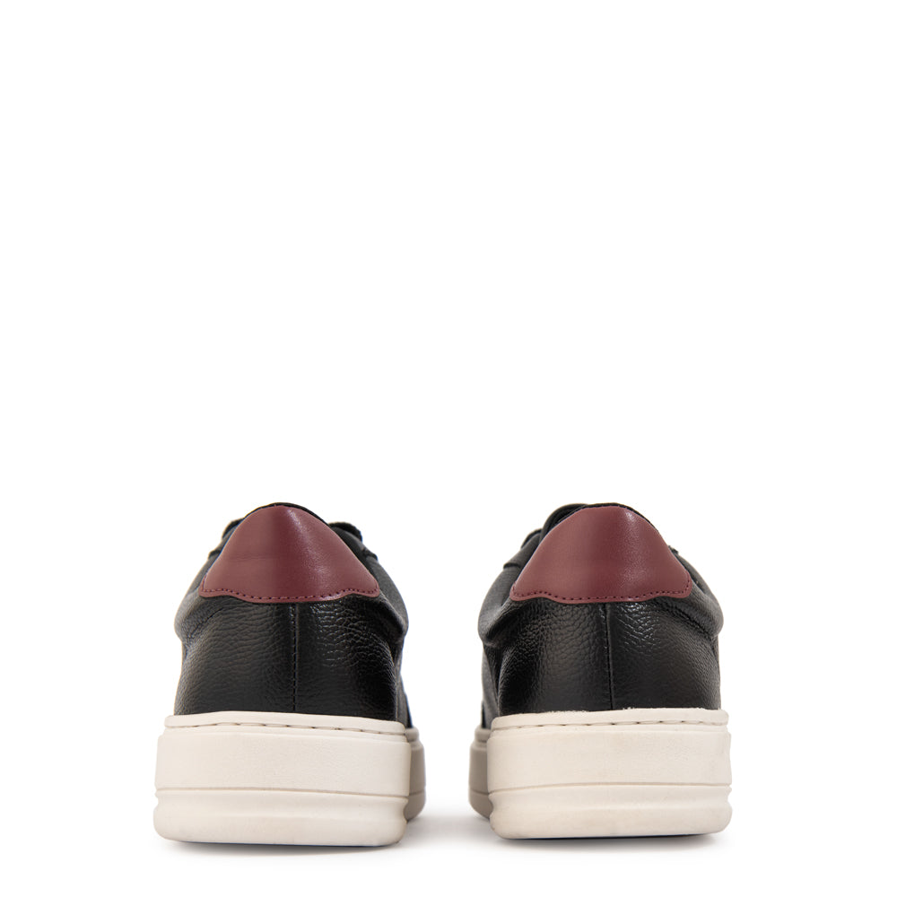 Zapatilla galia cuero negro