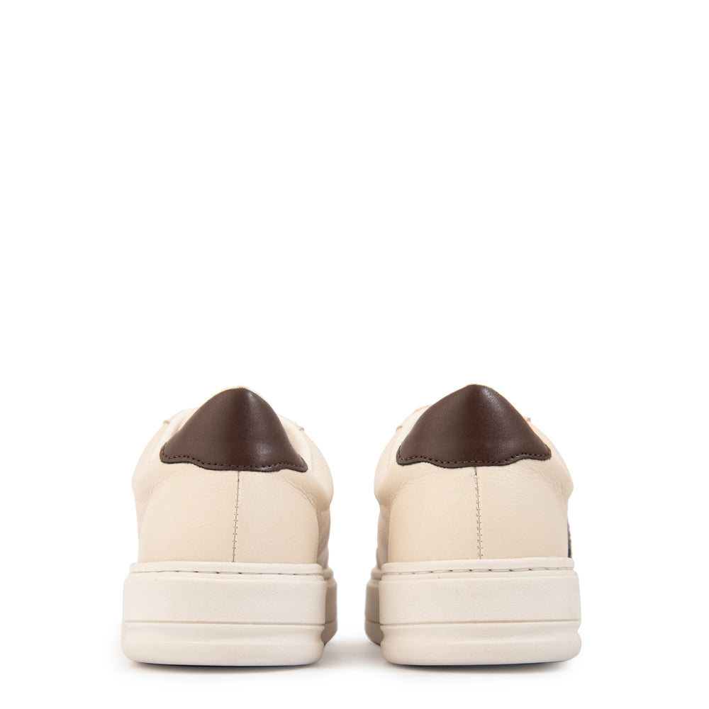 Zapatilla galia cuero blanco crudo