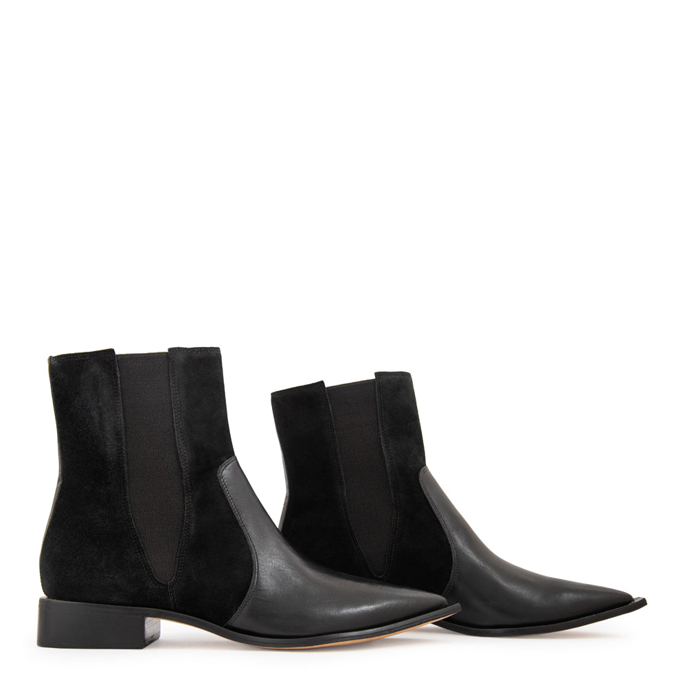 Botin gigi cuero negro