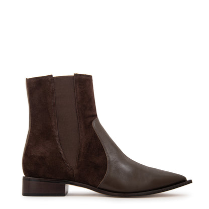 Botin gigi cuero café oscuro