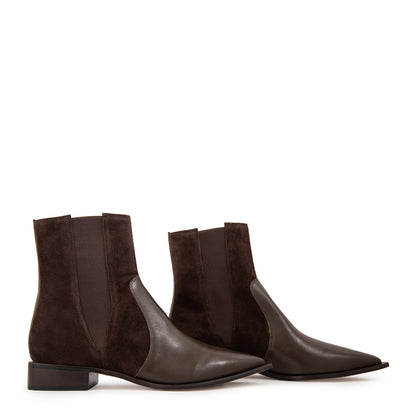 Botin gigi cuero café oscuro