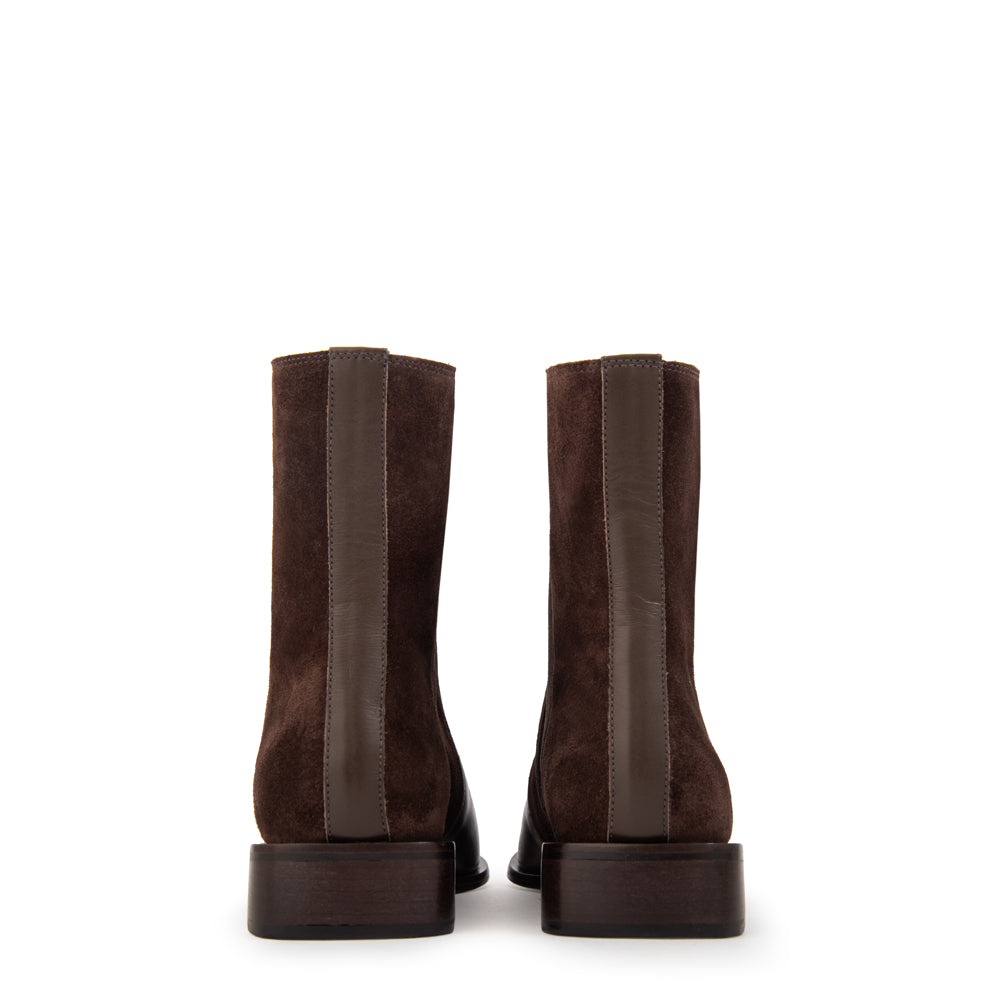 Botin gigi cuero café oscuro