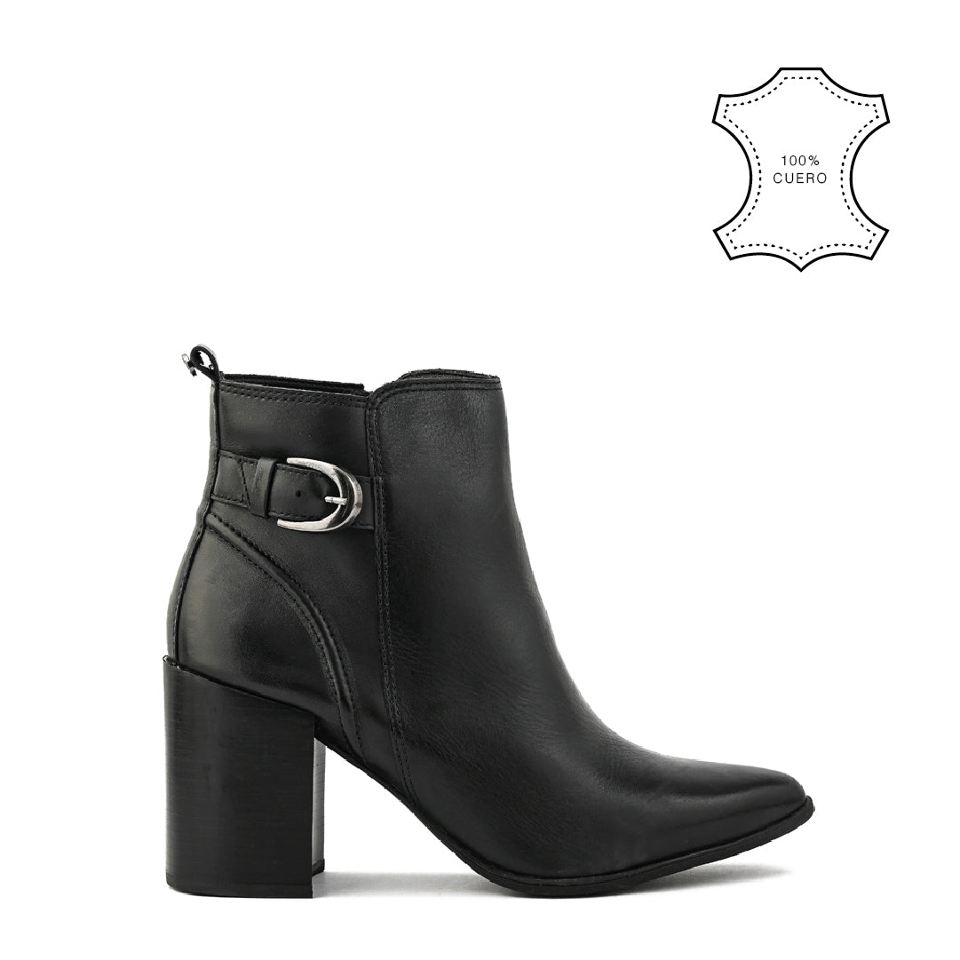 Botin taco giselle negro