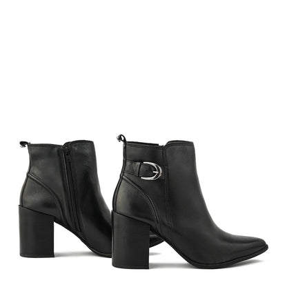 Botin taco giselle negro