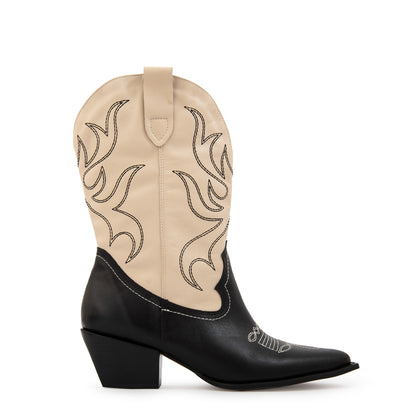 Bota ingrid cuero negro