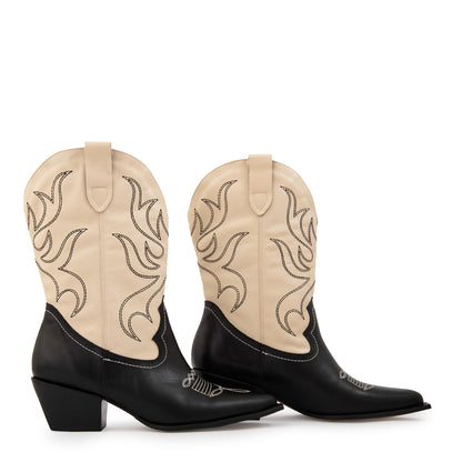 Bota ingrid cuero negro