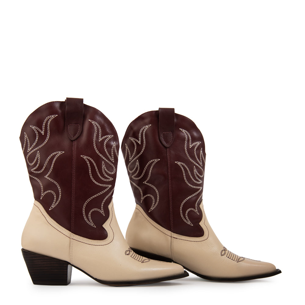 Bota ingrid cuero rosado