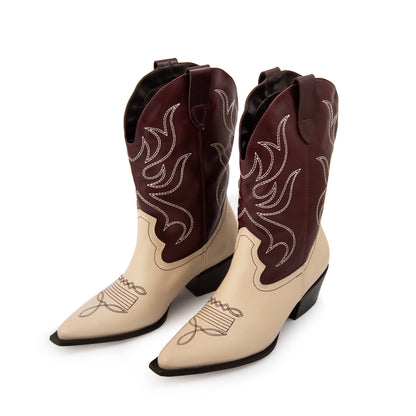 Bota ingrid cuero rosado