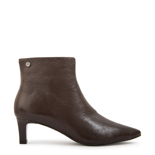 Botin irina cuero café oscuro