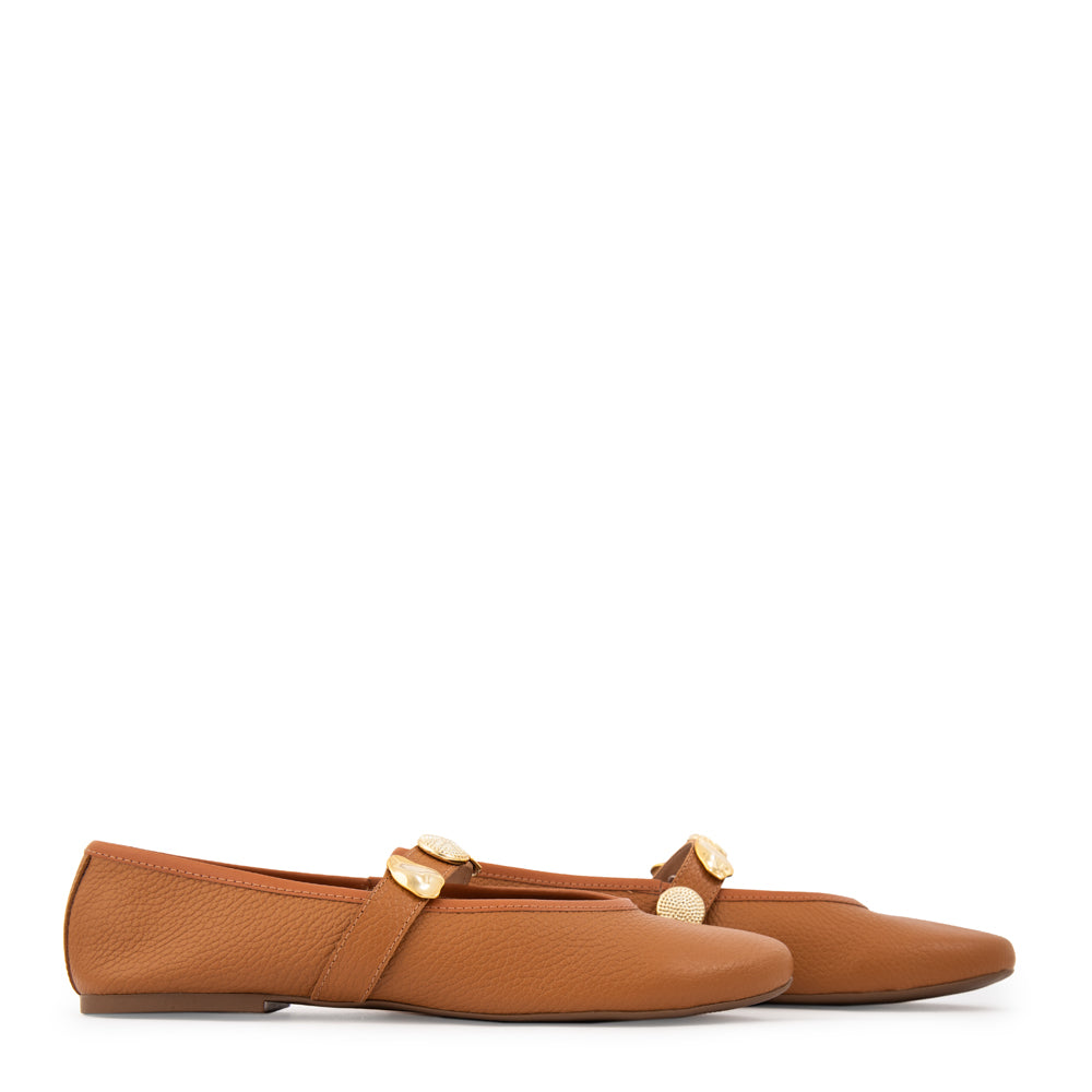 Ballerina iris cuero camel