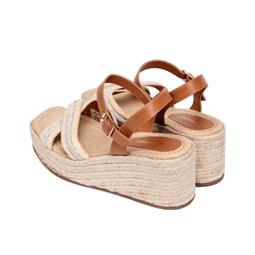 Sandalia isobel cuero beige