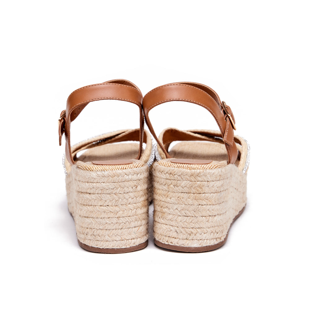 Sandalia isobel cuero beige