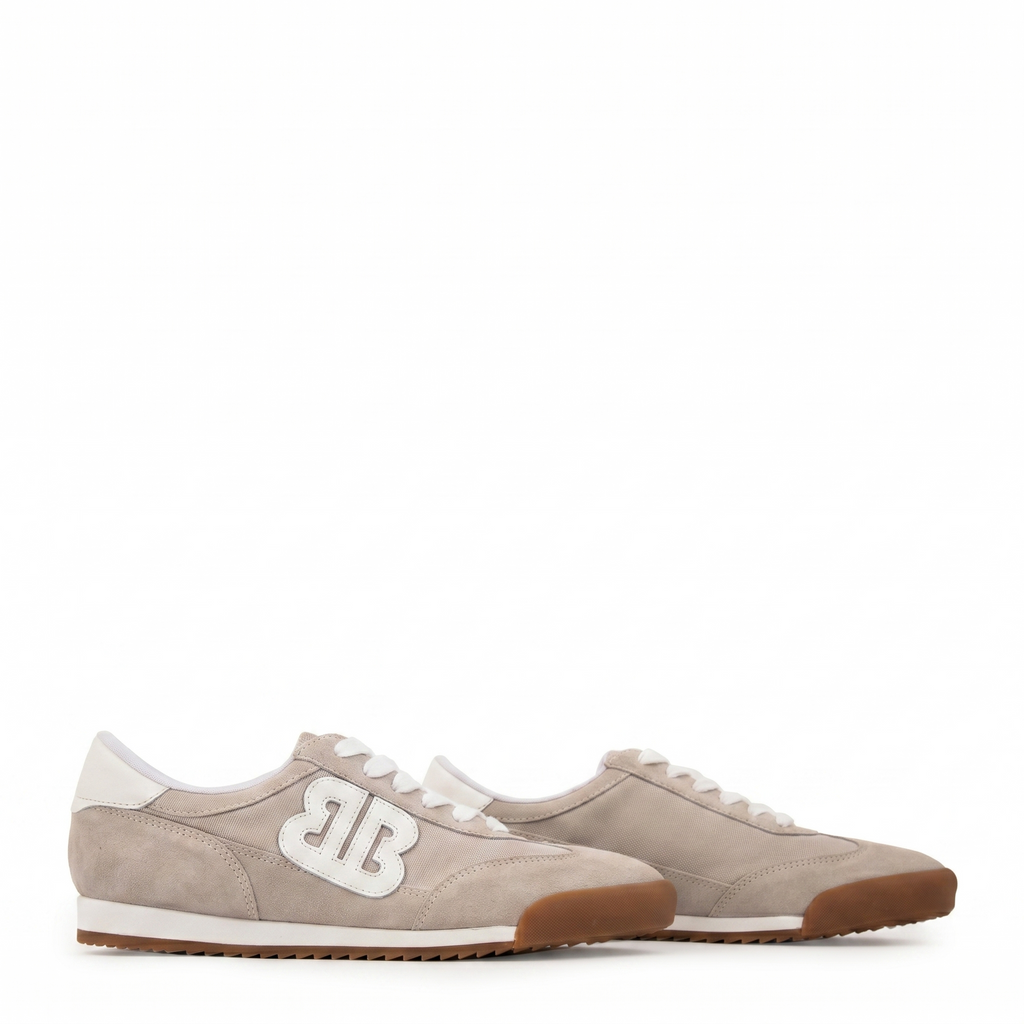 Zapatilla ivy gris claro y plata