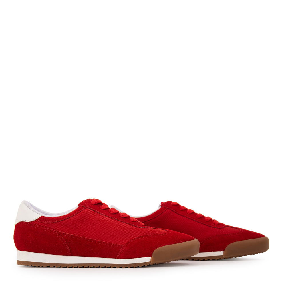 Zapatilla ivy cuero rojo