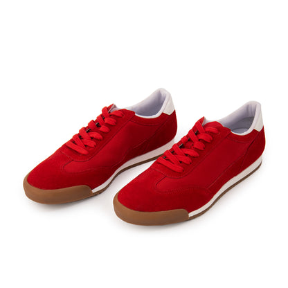 Zapatilla ivy cuero rojo