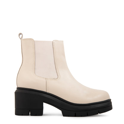 Botin Taco jacinta cuero blanco crudo – Amphora Chile