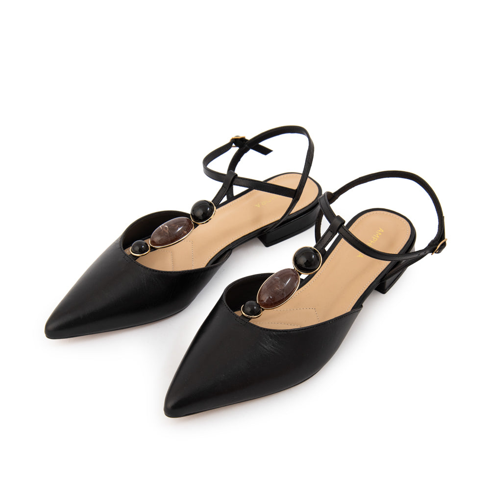 Zapato jade cuero negro