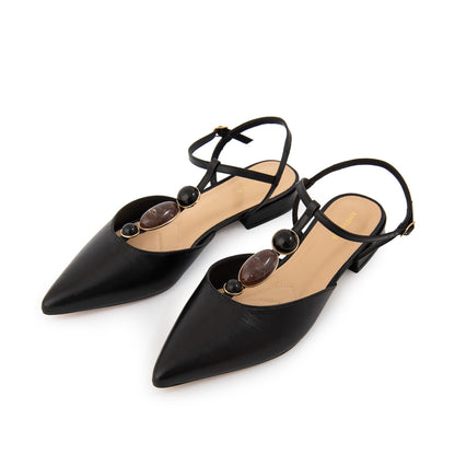 Zapato jade cuero negro