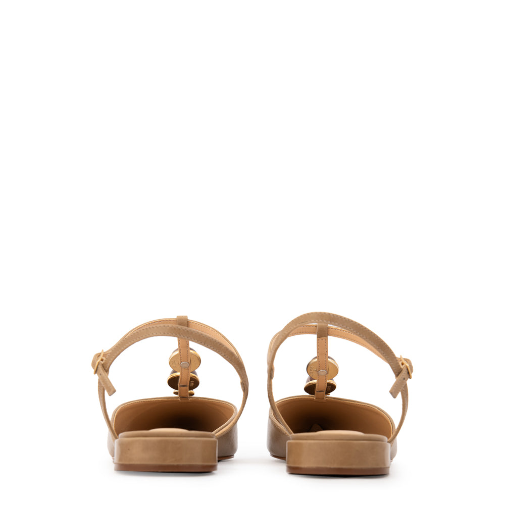 Zapato jade cuero taupe