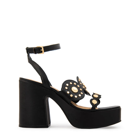 Sandalia jenifer cuero negro