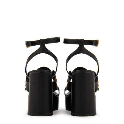 Sandalia jenifer cuero negro