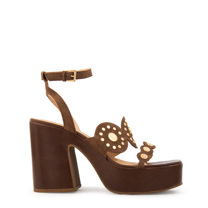 Sandalia jenifer cuero café