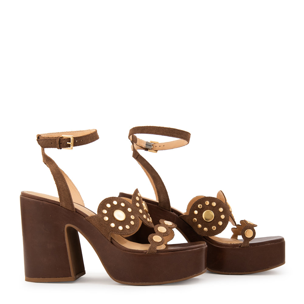 Sandalia jenifer cuero café