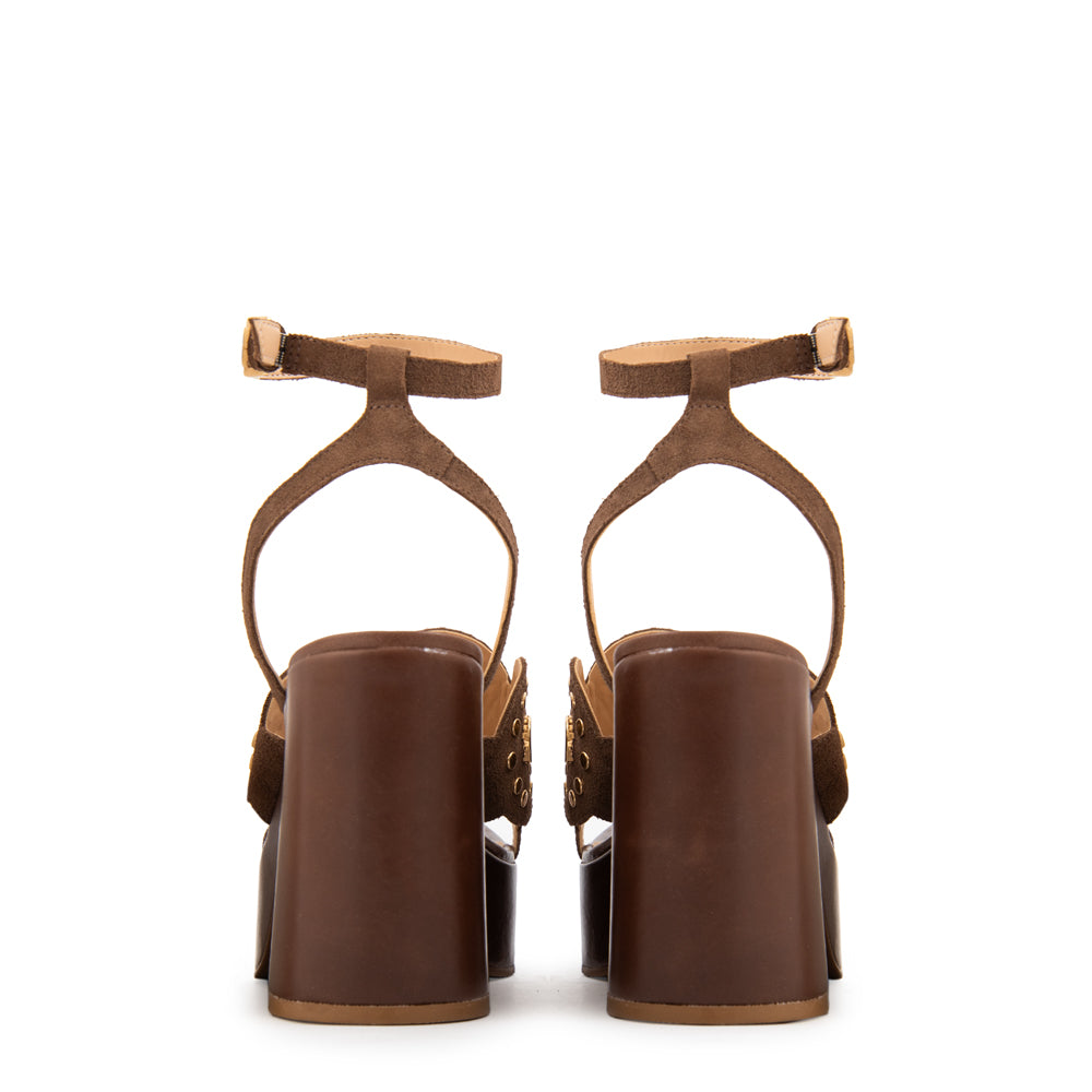 Sandalia jenifer cuero café