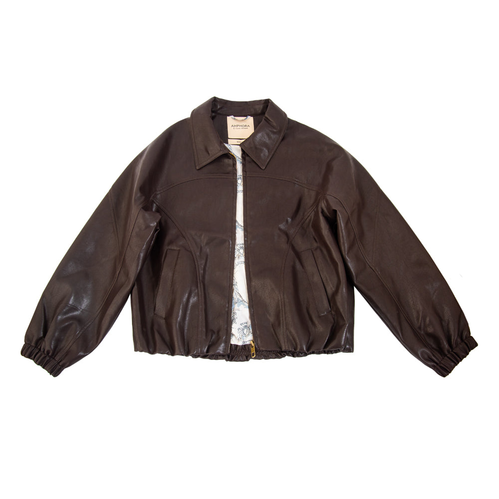 Chaqueta bomber julieta café oscuro