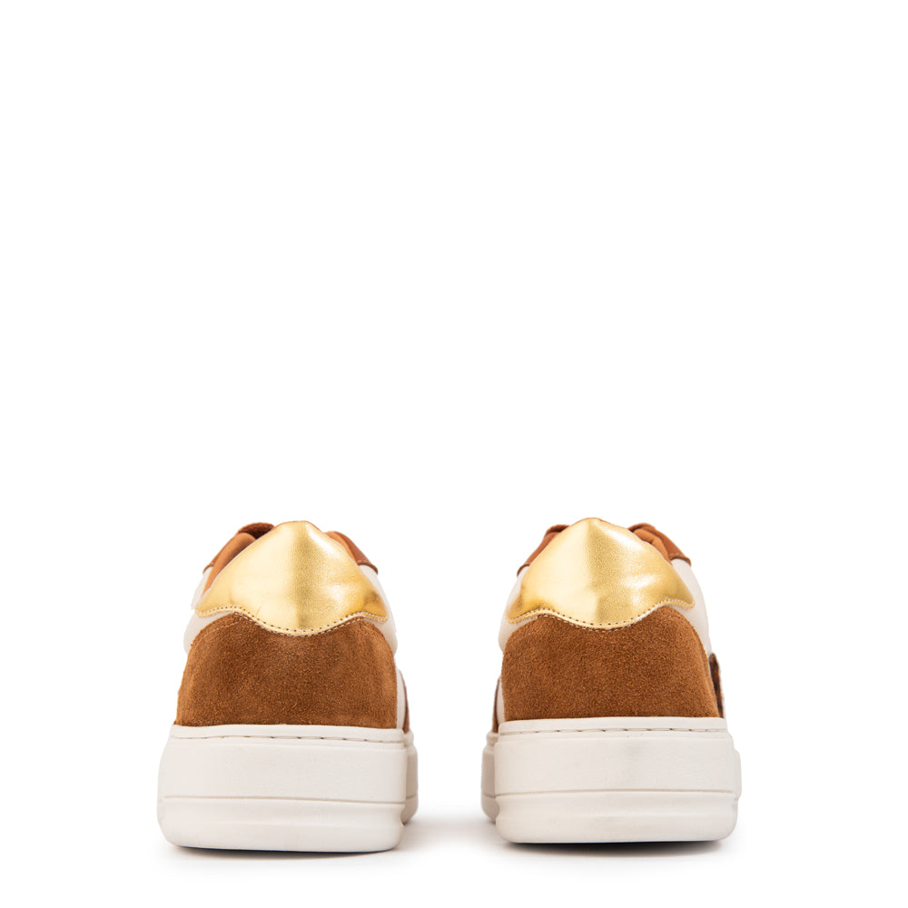 Zapatilla kristen  cuero camel