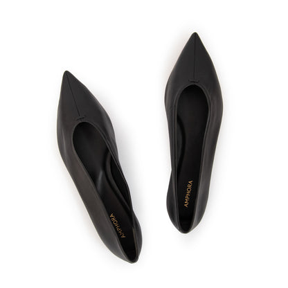 Ballerina lauren cuero negro