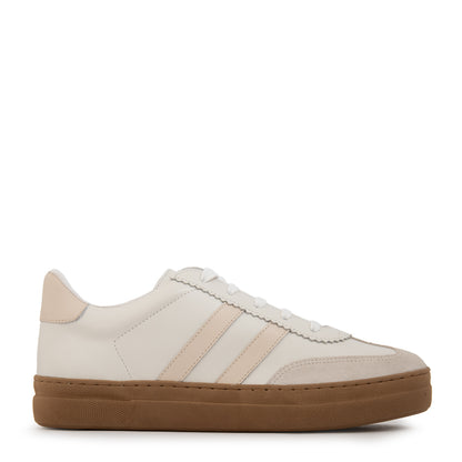 Zapatilla lena cuero blanco