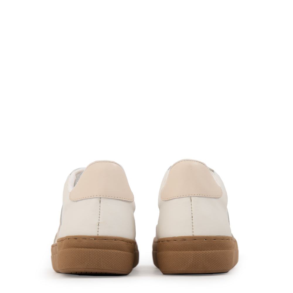 Zapatilla lena cuero blanco