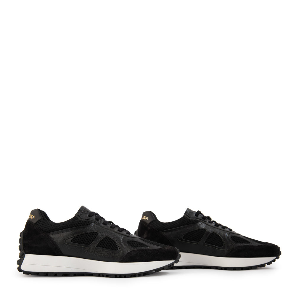 Zapatilla liv cuero negro