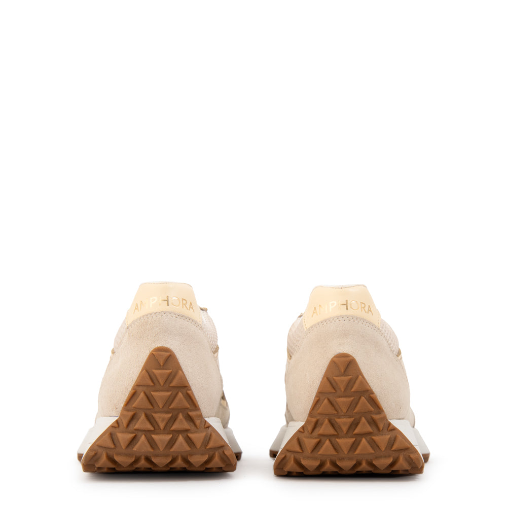 Zapatilla liv cuero beige