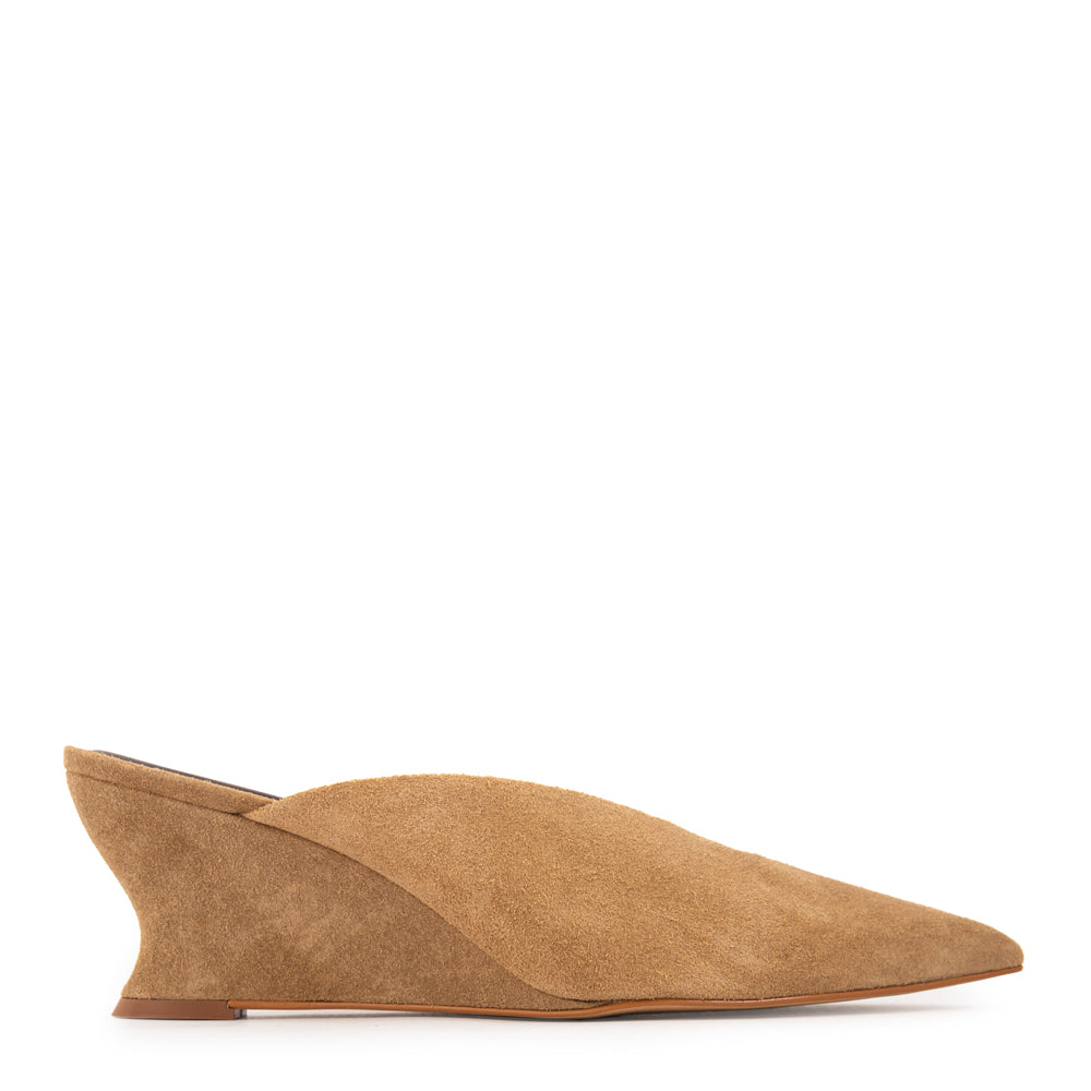 Zapato mule lorenza beige oscuro