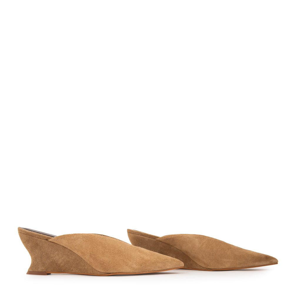 Zapato mule lorenza beige oscuro