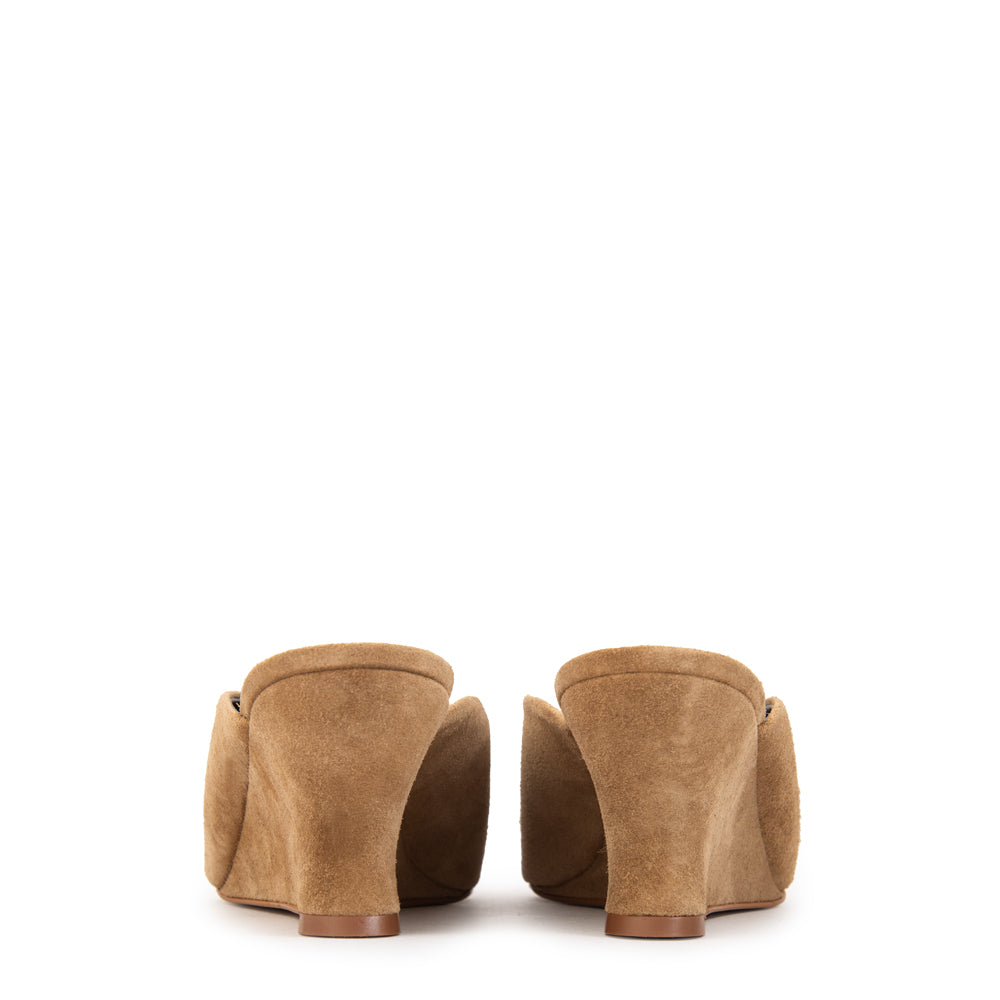 Zapato mule lorenza beige oscuro
