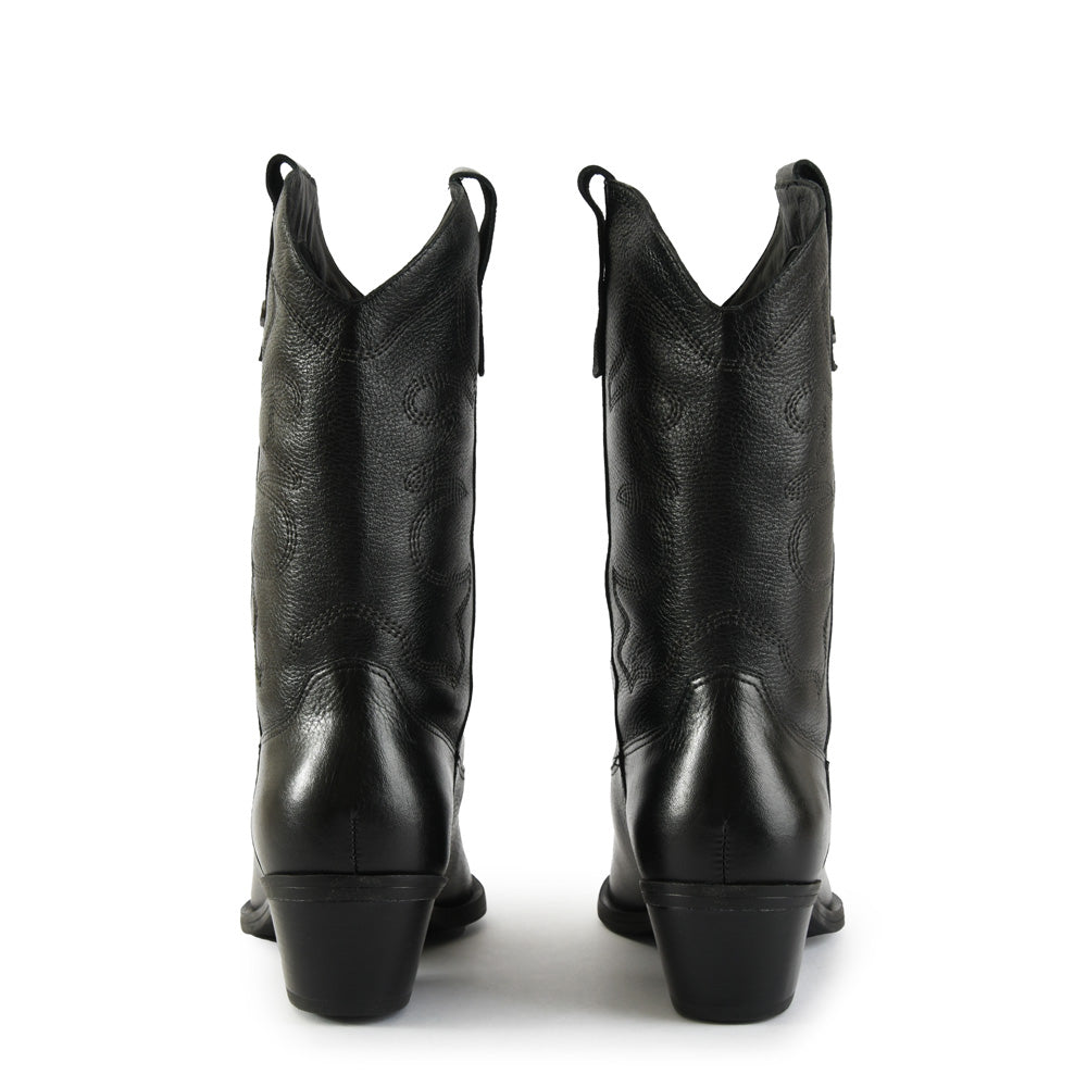 Bota marcella cuero negro