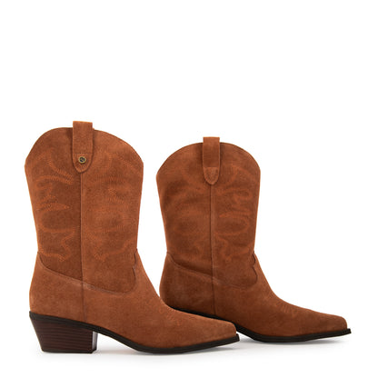 Bota marcella cuero camel