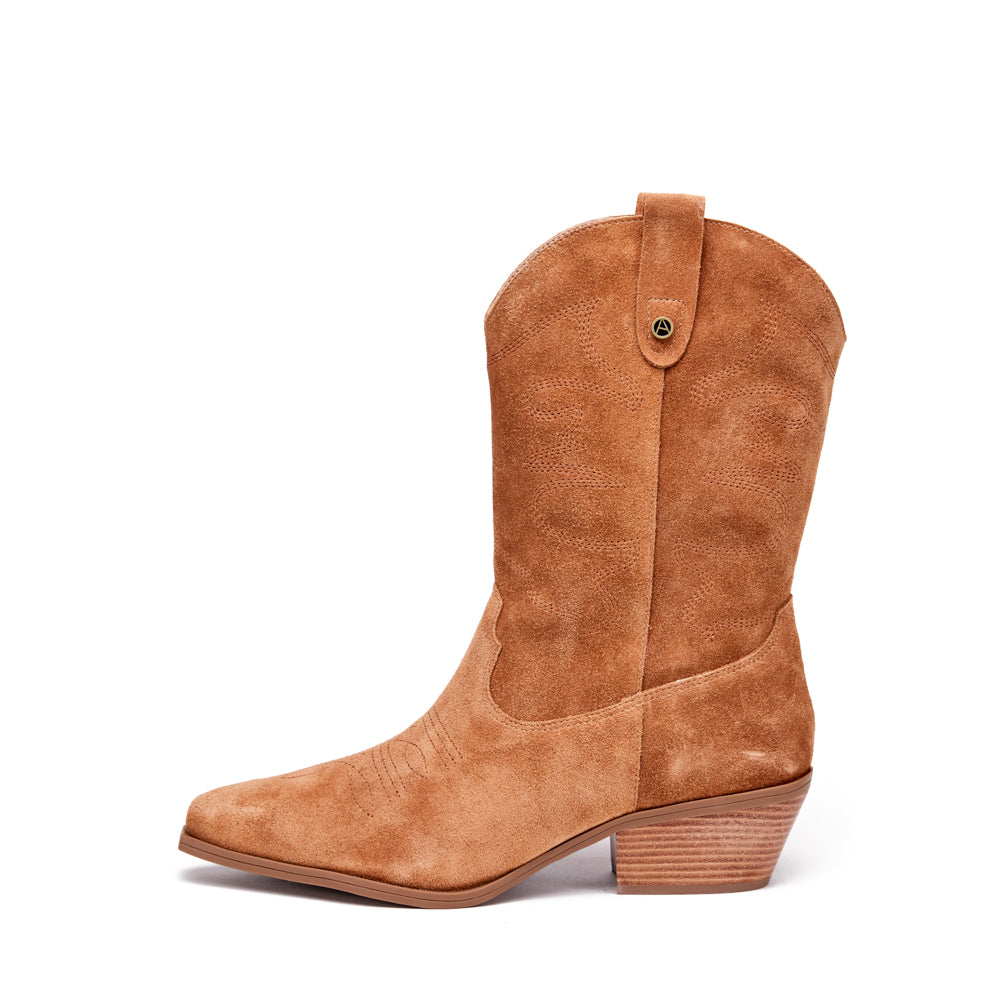 Bota marcella cuero café