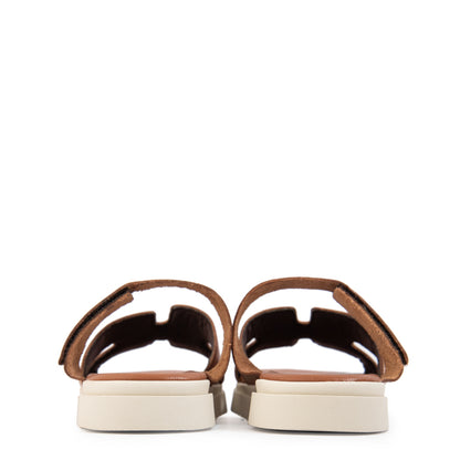 Sandalia margot cuero café