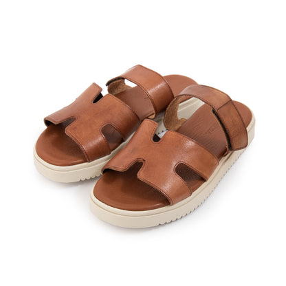 Sandalia margot cuero café