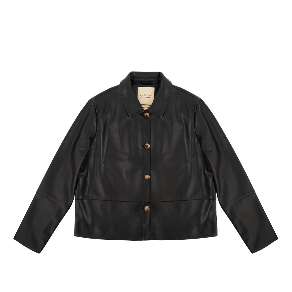 Chaqueta tipo camisa marlina negro