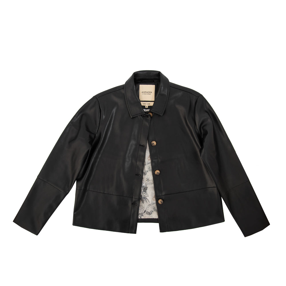 Chaqueta tipo camisa marlina negro