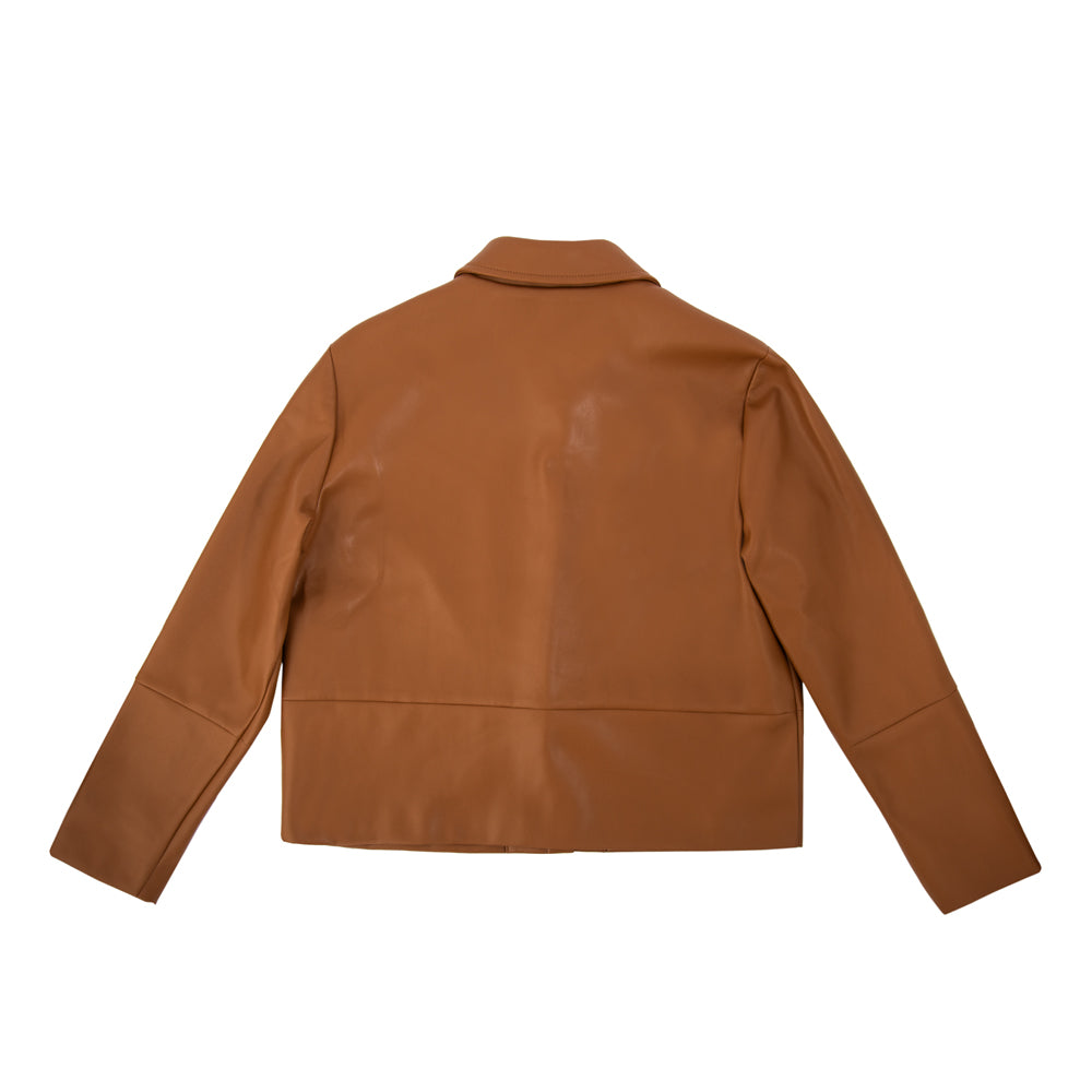 Chaqueta tipo camisa marlina café