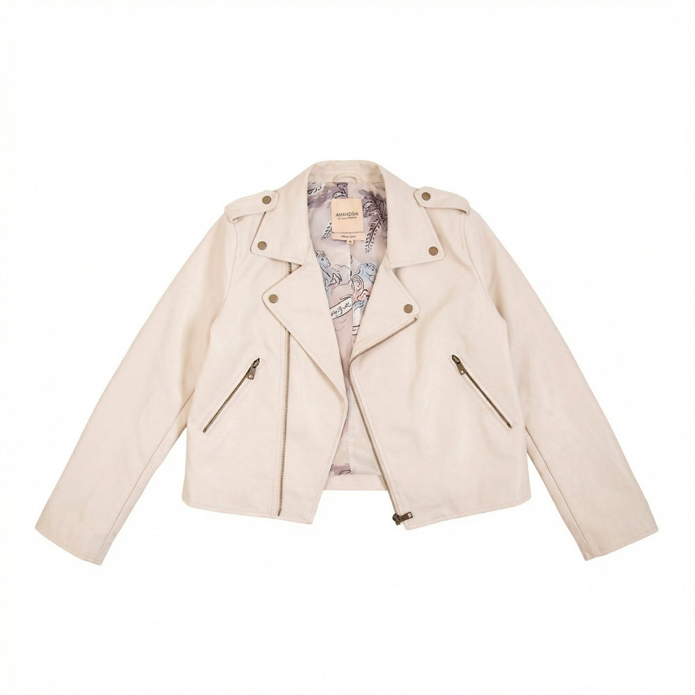 Biker jacket nancy blanco crudo