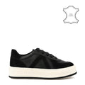 Zapatilla naroa cuero negro